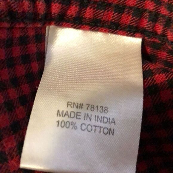 Orton Brothers Clothing Co Mens Red Checked Long Sleeve Button Down Shirt Extra - Picture 4 of 8